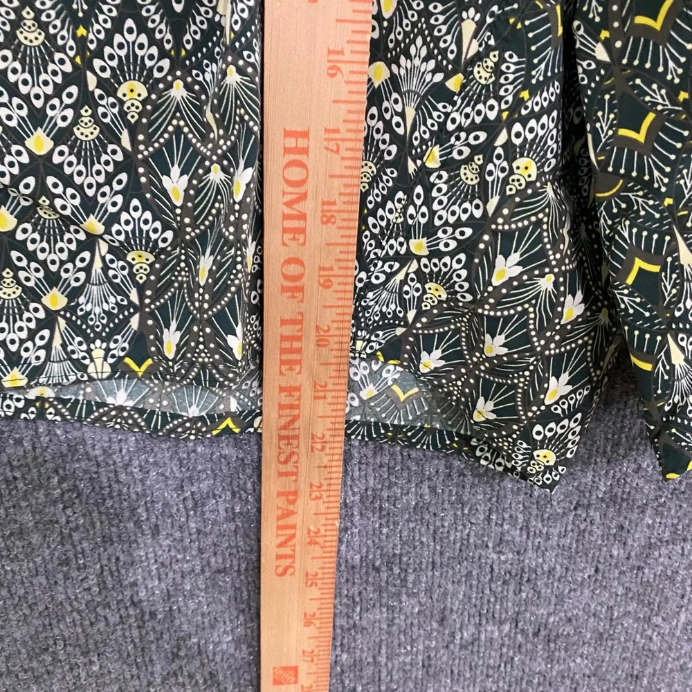Patagonia Mens 36 Green Yellow Geometric Fan Print Board Shorts Swim Trunks